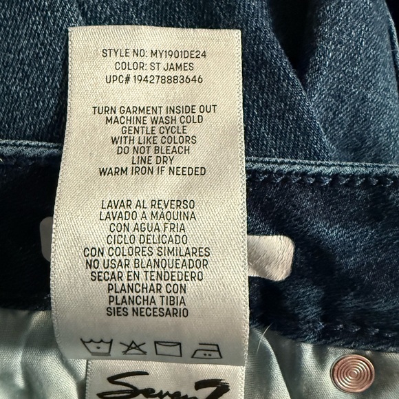 Seven7 Blue Skinny Jeans Stretch Denim Size 10 - Picture 7 of 11